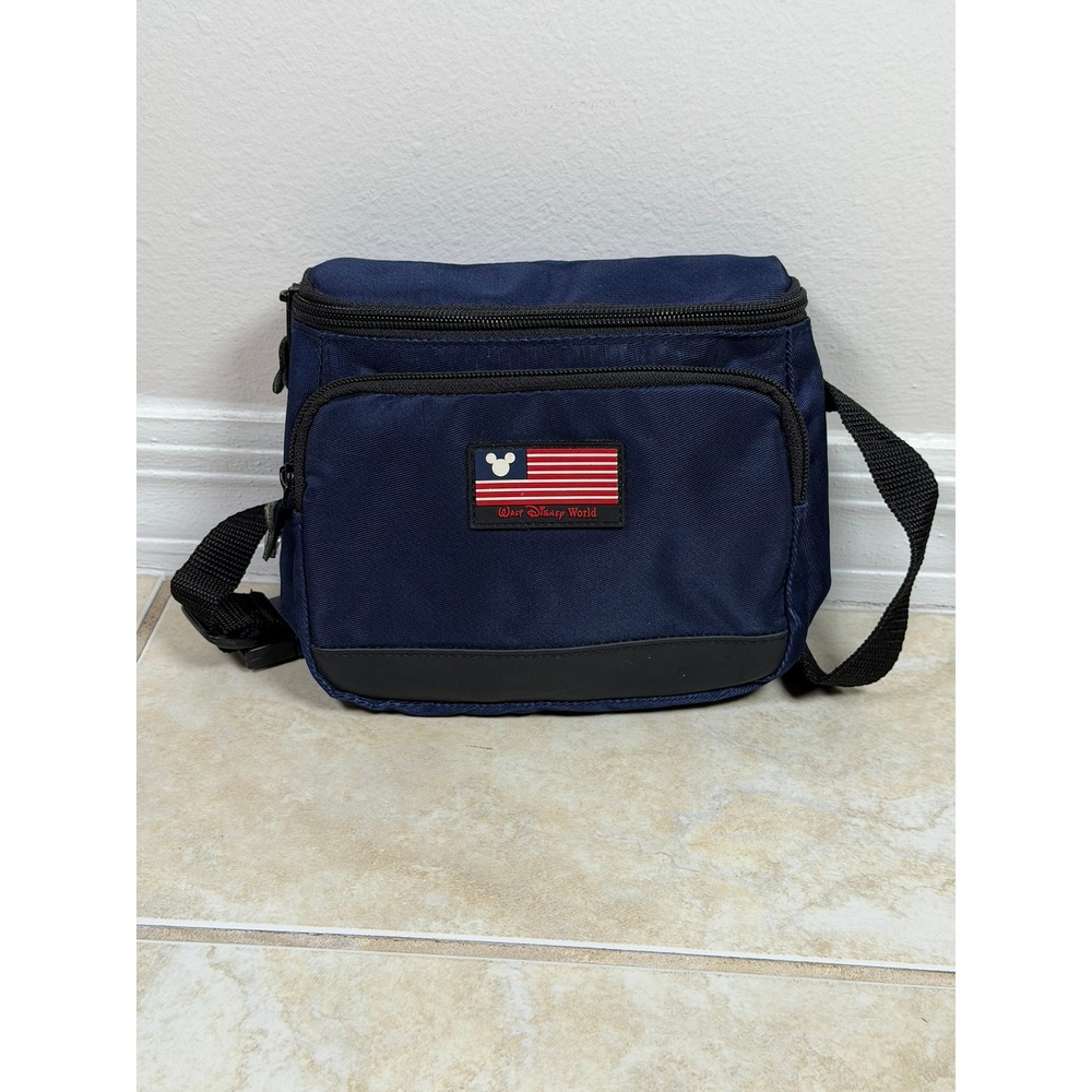 Walt Disney World Fanny Pack Navy Blue Mickey American Flag Vintage